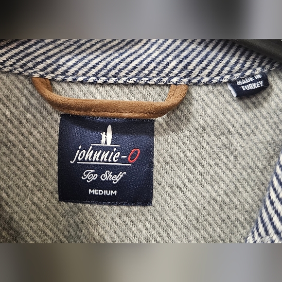 Johnnie O Carl Stretch Flannel Lodge Shirt Men's Size Medium - Picture 9 of 13